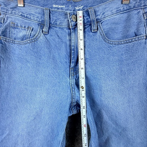 Old Navy Jeans Womens 4 Blue Denim Cotton Mid Rise Wow Baggy Wide Leg Light Wash - Picture 4 of 8